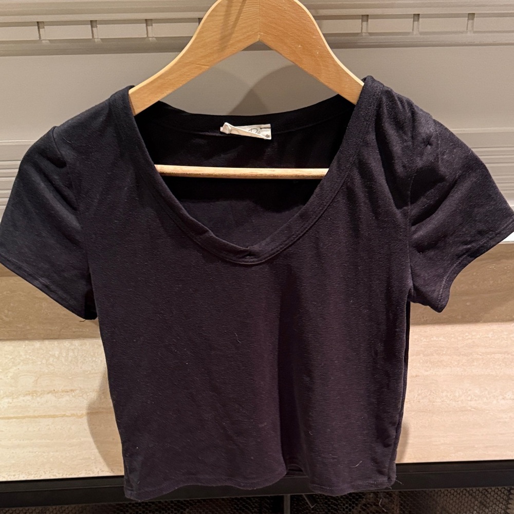 Olivia Rae Black V-Neck Crop Top